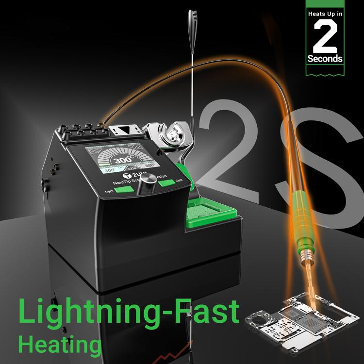 2UUL NT210 NextTip 80W Soldering Station Compatible with C115 / C210 / C245 Handle, EU Plug, US Plug