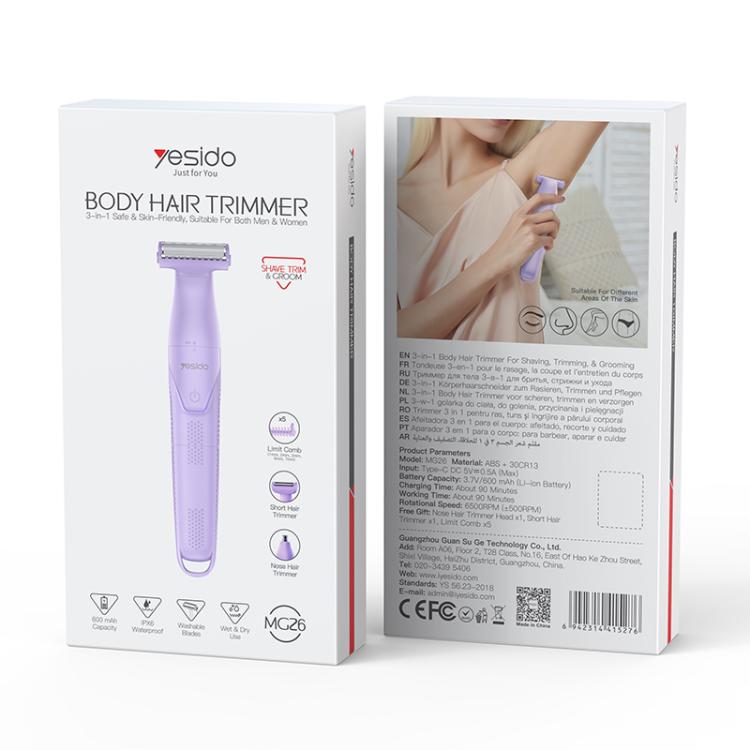 Yesido MG26 Multifunctional Body Hair Trimmer, MG26