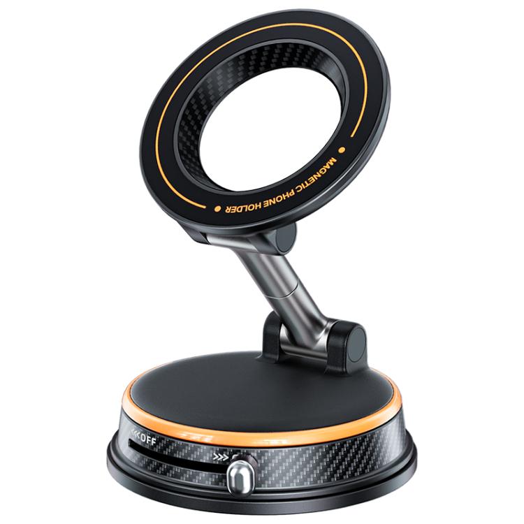 A13 Foldable Vacuum Strong Magnetic Car Phone Holder, A13 (Black), A13 (Orange), A13 (Silver)