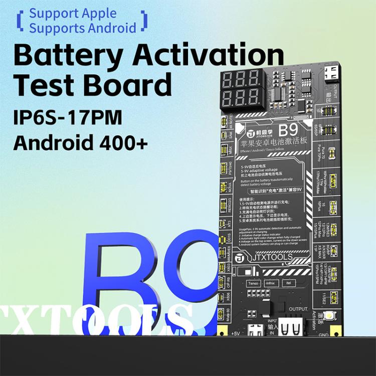 JTX B9 5-9V Battery Charging Activation Board for iPhone 6S-17 Pro Max (without 16e) & Android, JTX B9