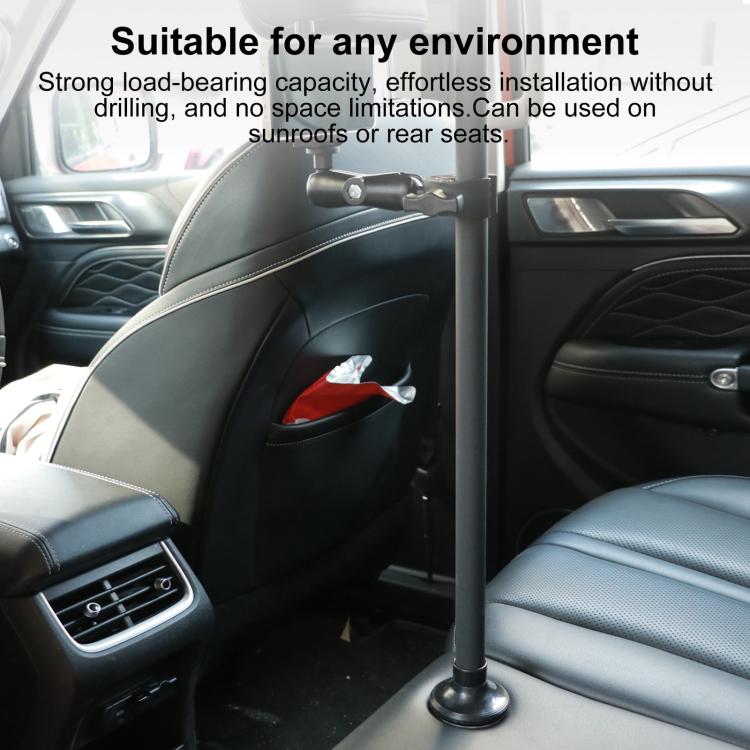 In-Car Camera Adjustable Mount Support Pole Extension Rod, 52-81.5cm Basic, 70-121cm Extended, Basic 4 in 1 Set with Crab Clip, Extend 4 in 1 Set with Crab Clip, Basic 5 in 1 Set with Clip Pocket Frame, Extend 5 in 1 Set with Clip Pocket Frame         ...