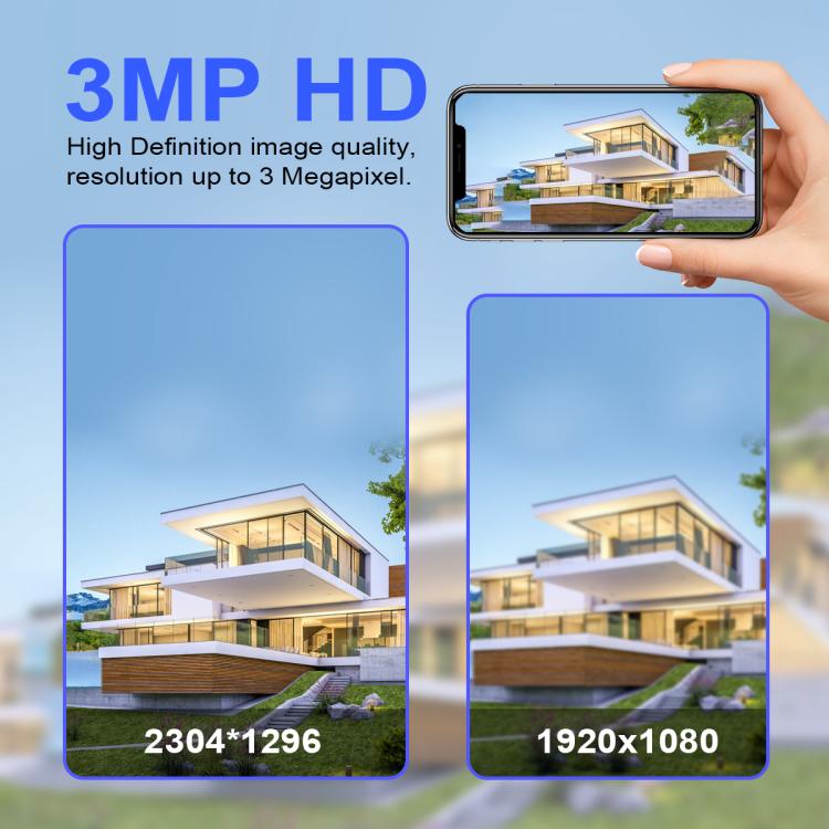 ESCAM QFS71 4G 3MP IP66 Wireless Security Camera System with Solar Panel, European Version, American Version
