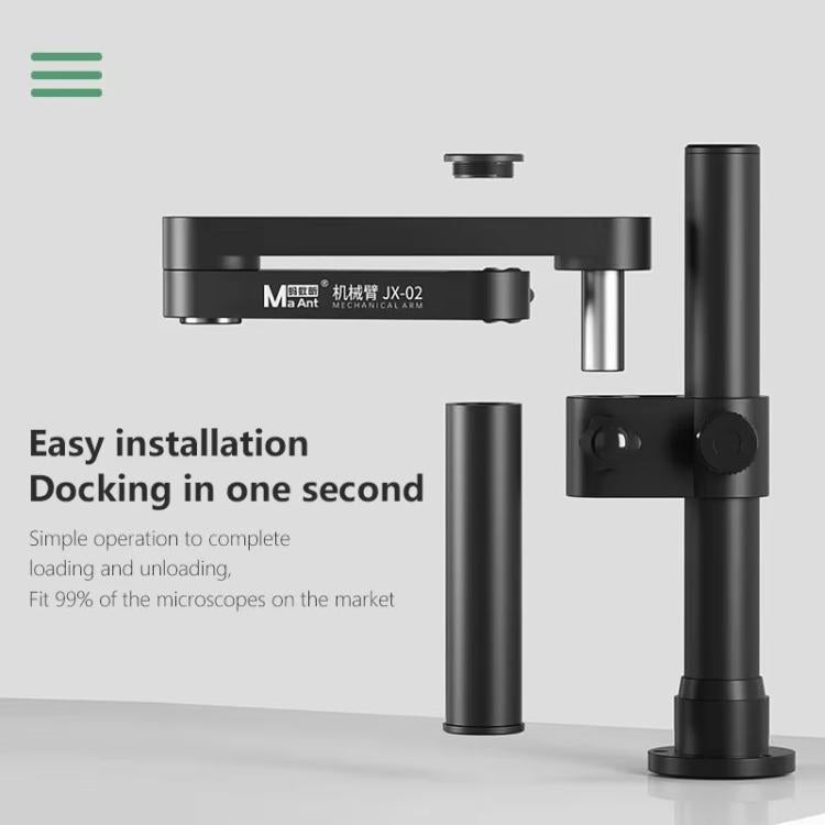 MaAnt JX-02 Robotic Arm 360 Rotating Metal Microscope Swinging Arm, MaAnt JX-02