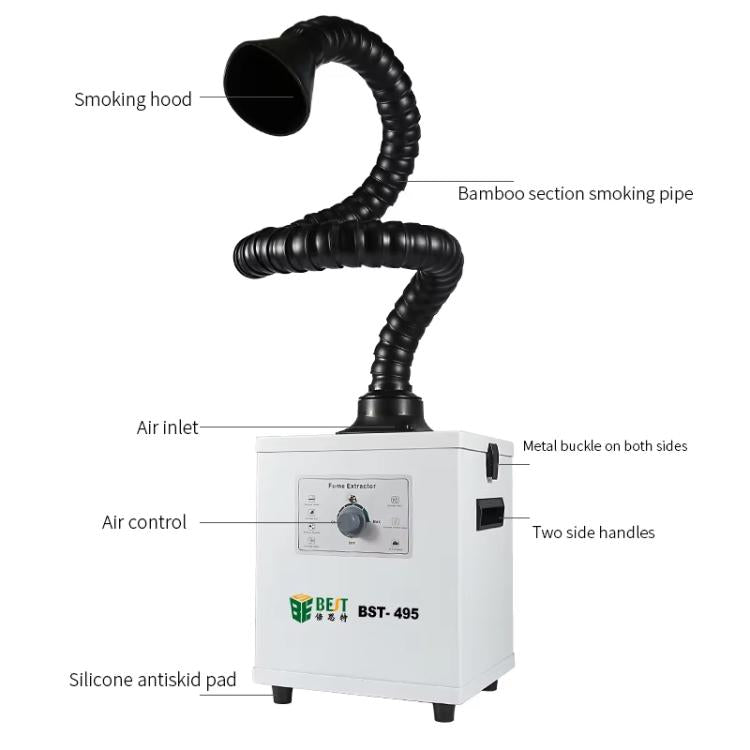 BEST BST-495 Powerful Suction Air Static Multiple Filters Soldering Tin Smoke Purifier, UK Plug, US Plug, EU Plug