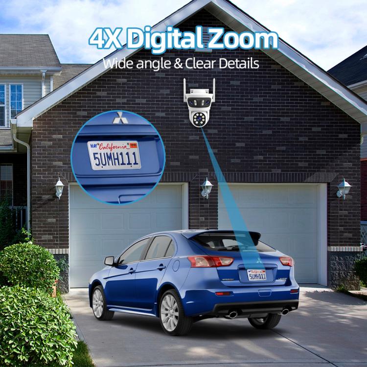 RH-TC3L 3MP Triple Lens HD Outdoor PTZ Security Dome Camera, EU Plug, US Plug, UK Plug, AU Plug
