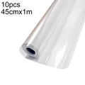 10pcs/Pack Static Electricity Adsorption Transparent Residue-Free Wall Protective Film, 45cm Wide x 1m, 45cm Wide x 2m, 45cm Wide x 3m, 45cm Wide x 5m, 45cm Wide x 10m