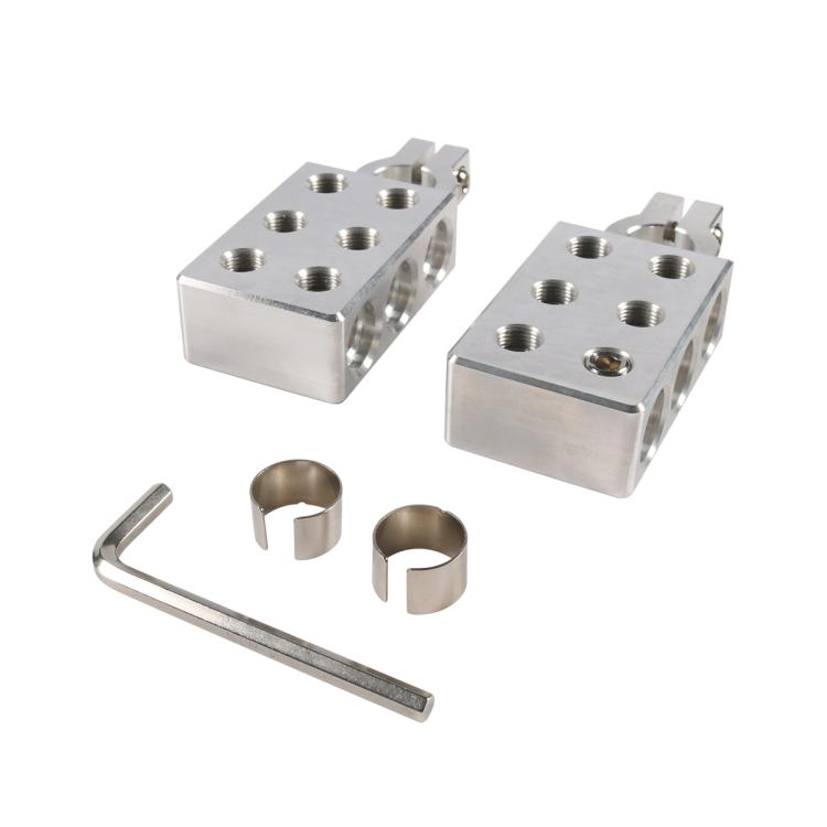 Pair 6-way Positive and Negative 4x0GA Battery Terminal Clamps with Wrench