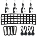60 x 18 inch Heavy Duty Tailgate Cargo Net with Adjustable Rope Hooks, 60 x 18 inch