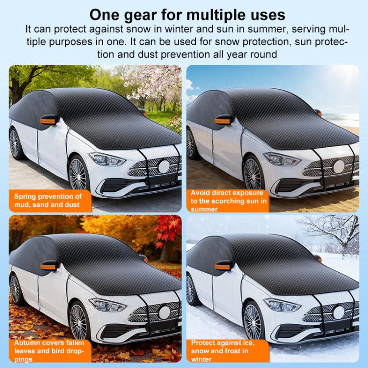 SUITU ST-3961 Thickened Oxford Fabric Magnetic Snow and Sun Protection Full Car Cover, Small Size 450 x 235cm, Large Size 520 x 235cm
