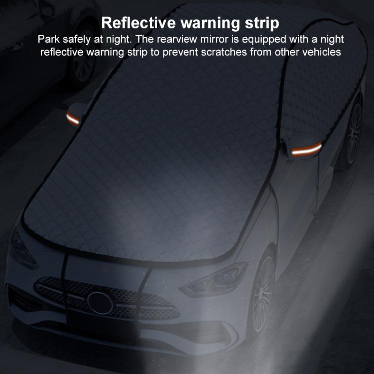 SUITU ST-4019 Car Aluminized Film Anti-Frost Snow and UV Protection Half Car Cover, Universal SUV Model, Universal Thickened SUV Model, Universal Hatchback, Universal Sedan, Universal Thickened Sedan