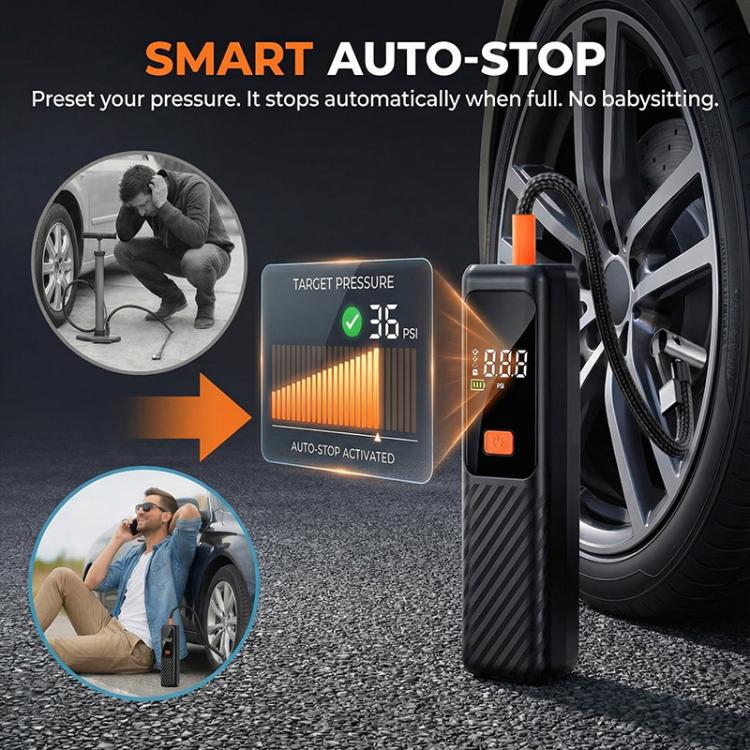 SUITU ST-5543 Car Wireless Digital Display Air Pump Electric Tire Inflator, 4000mAh, 4500mAh