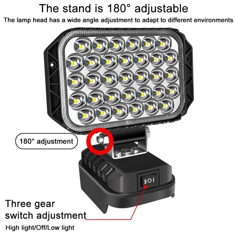 Dual USB LED Emergency Work Light, For Dayi Battery Slot, 3 inch Round High Beam, 4 inch Square High Beam, 5 inch Square High and Low Beam, 8 inch Square High and Low Beam, 10 inch Square High and Low Beam