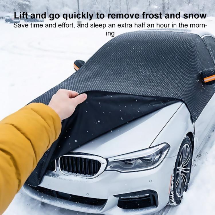 SUITU ST-3964 Universal Car Oxford Fabric Snowproof Sunshade Half Car Cover Protective Cover