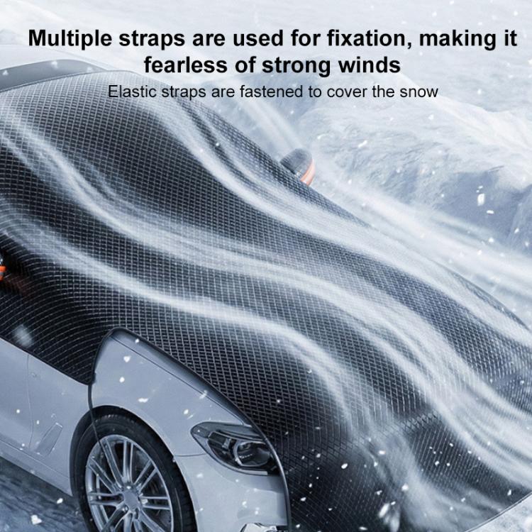 SUITU ST-3964 Universal Car Oxford Fabric Snowproof Sunshade Half Car Cover Protective Cover