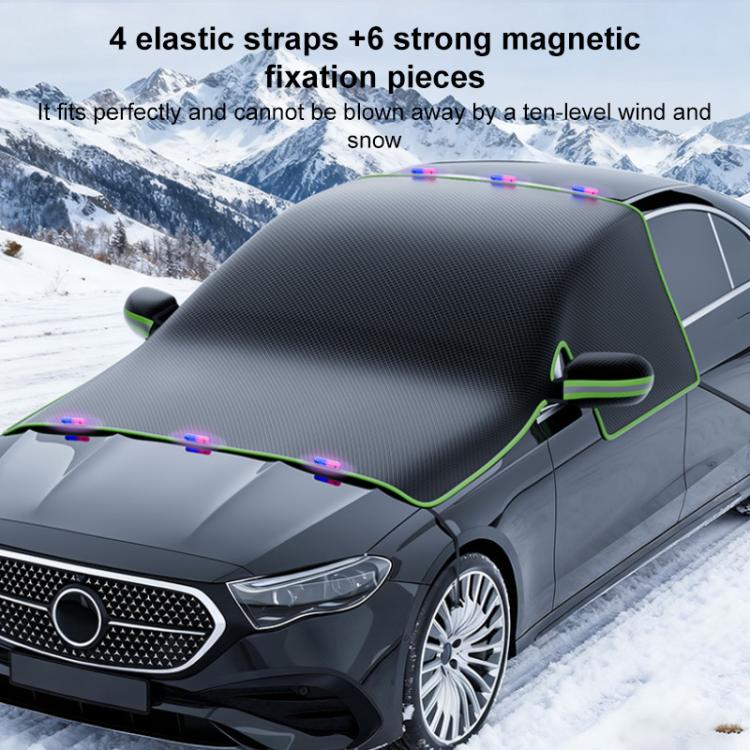 SUITU ST-3960 Universal Car Oxford Fabric Snow and Sun Protection Magnetic Front Windshield Half Cover