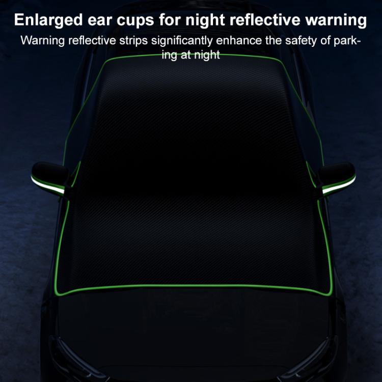 SUITU ST-3960 Universal Car Oxford Fabric Snow and Sun Protection Magnetic Front Windshield Half Cover