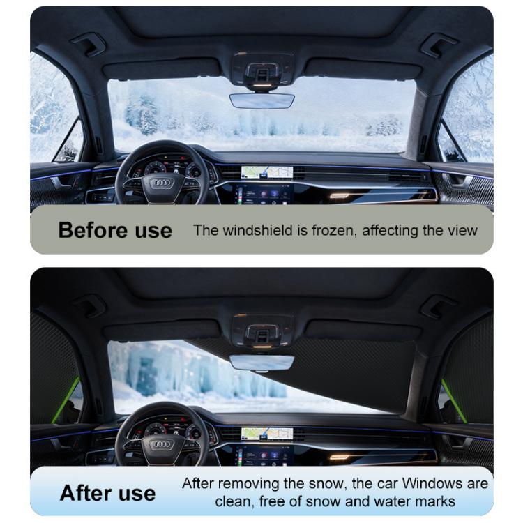 SUITU ST-3960 Universal Car Oxford Fabric Snow and Sun Protection Magnetic Front Windshield Half Cover