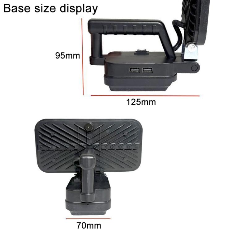 Outdoor Portable Dual USB LED Emergency Work Light, For Dayi Battery Slot, 3 inch Square High Beam, 4 inch Square High and Low Beam, 5 inch Square High and Low Beam, 8 inch Square High and Low Beam
