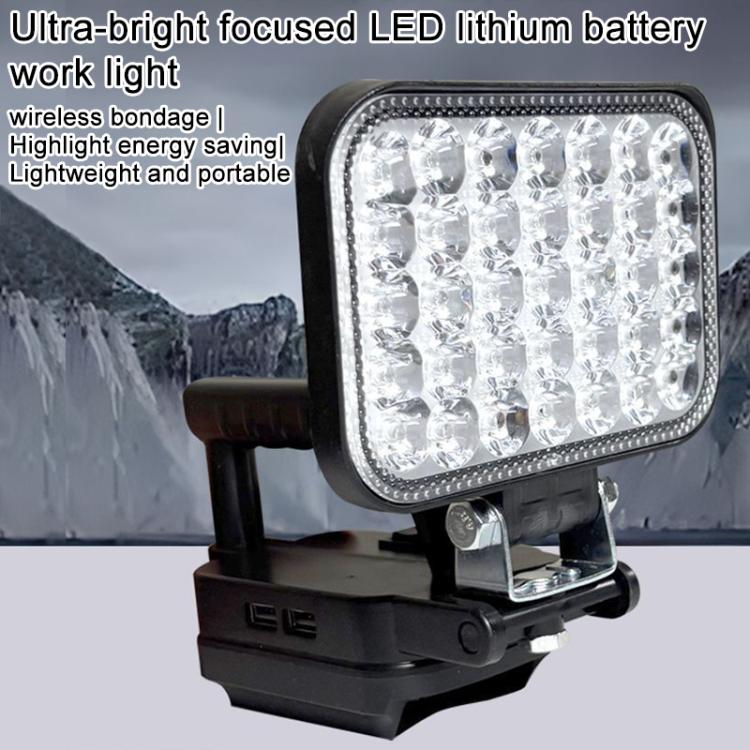Outdoor Portable Dual USB LED Emergency Work Light, For Makita Battery Slot, 3 inch Square High Beam, 4 inch Square High and Low Beam, 5 inch Square High and Low Beam, 8 inch Square High and Low Beam