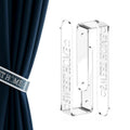 1 Pair/Pack Clear Acrylic Curtain Tieback Holder Curtain Clips, Support Drill-free and Drilled Installation