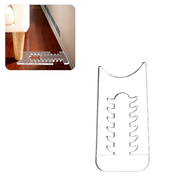 Adjustable Clear Acrylic Furniture Anti-Slip Protective Gasket Wall Spacers, Single Set/Pack, Two Set/Pack
