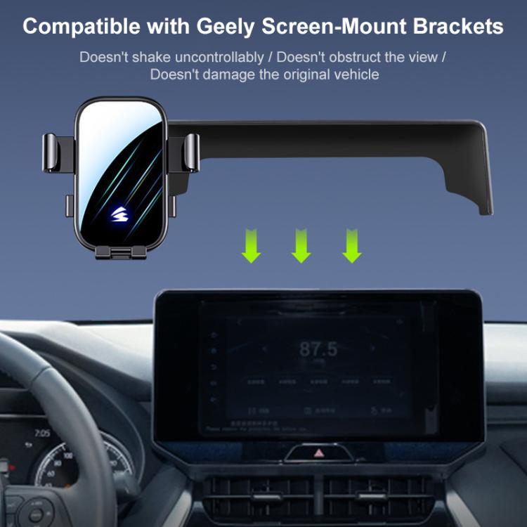 Car Screen Phone Holder Mount with Extension Arm, For Geely Preface L 2024 12.3 inch, For Geely Jiaji L 2023 12.3 inch, For Geely Jiaji 2019-2022 12.3 inch, For Geely Jiaji 2019-2021 10.25 inch, For Geely Boyue Cool 2023 13.2 inch                      ...