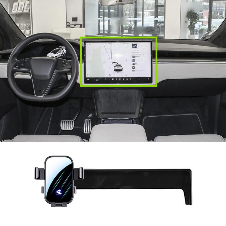 Car Screen Phone Holder Mount with Extension Arm, For Tesla Model 3 19-22 / Model Y 21-24 15 inch, For Tesla Model 3 / Model Y 23-25 15.4 inch, For Tesla Model X / Model S 23-24 17 inch