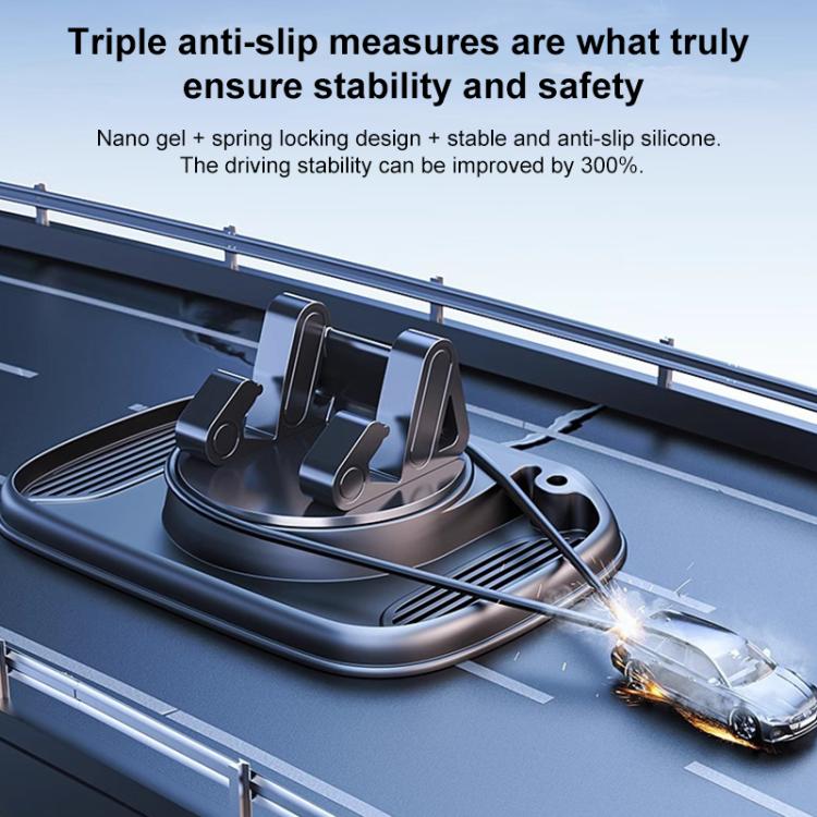 Car 3 in 1 Anti-Slip Storage Rotating Parking Number Plate Dashboard Phone Holder