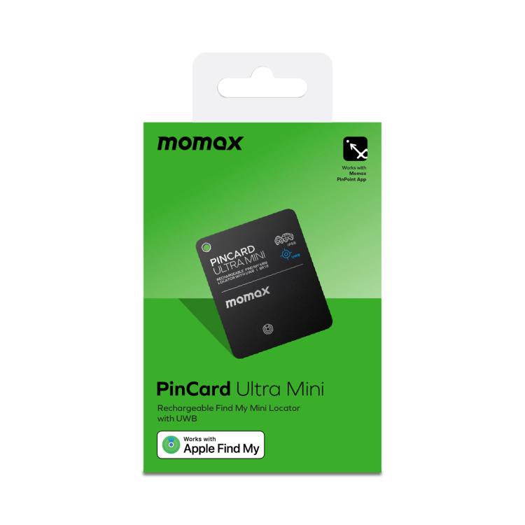 MOMAX BR18D PinCard Ultra Mini Wireless Charging UWB Card Anti-Loss Device