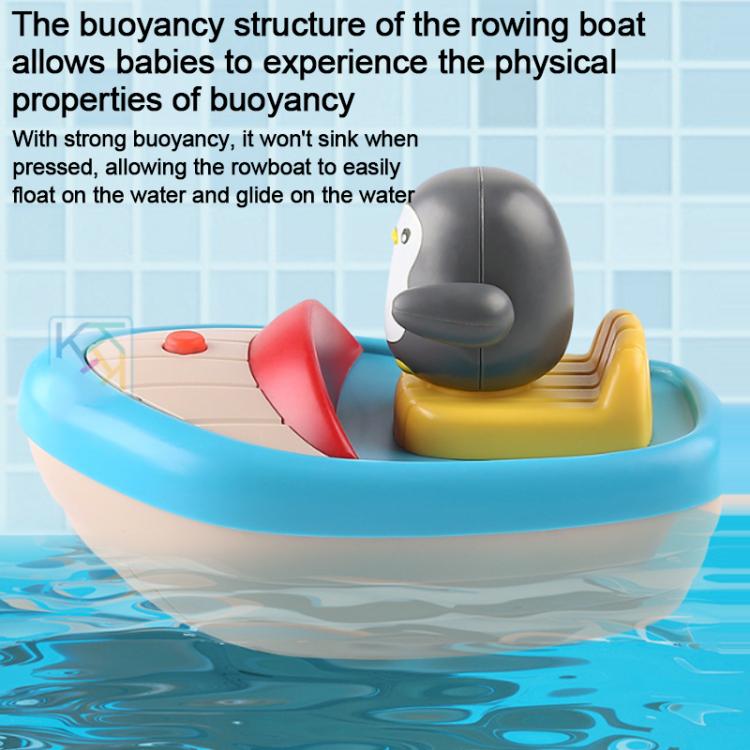 360-degree Rotating Electric Water-spraying Penguin Boat Children Bath Toy