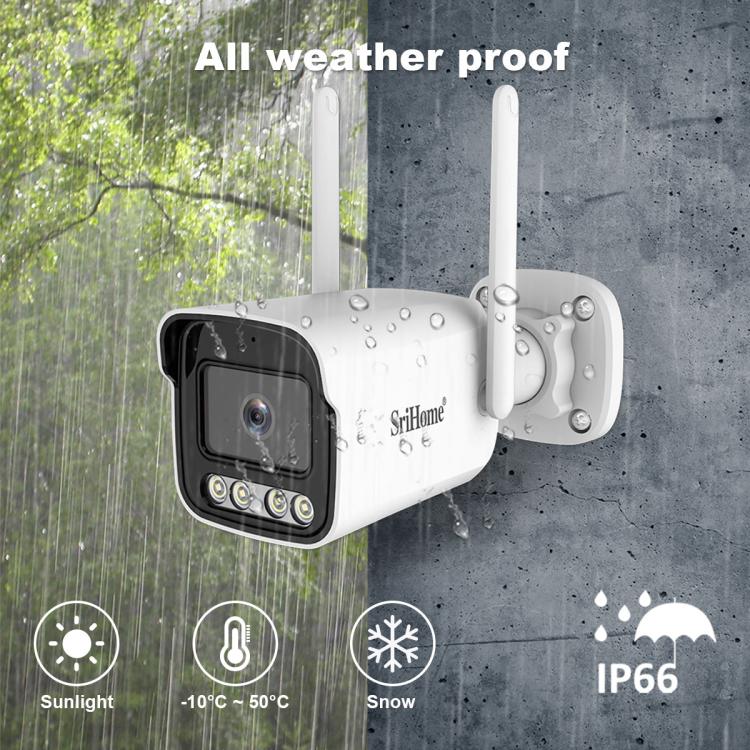 Srihome SH065 5MP Outdoor Security HD Camera, Supports Two-Way Audio and Color Night Vision, SH065