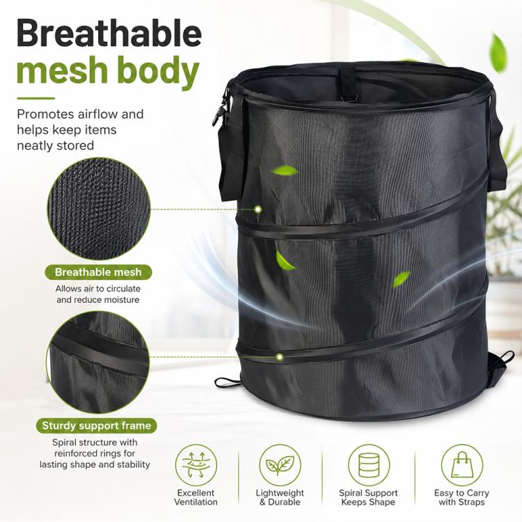 Outdoor Camping Folding Bucket Portable Trash Can Garden Leaf Bucket, Mini 25x32cm, Small 34x40cm, Medium 45x55cm