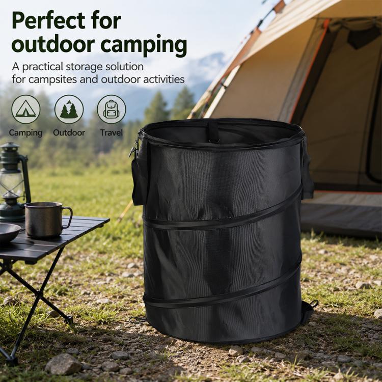 Outdoor Camping Folding Bucket Portable Trash Can Garden Leaf Bucket, Mini 25x32cm, Small 34x40cm, Medium 45x55cm