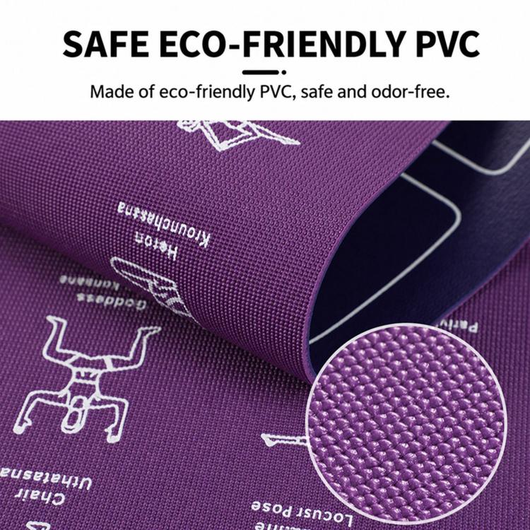 PVC Double-Sided Printed Fitness Training Non-slip Yoga Mat, 4mm