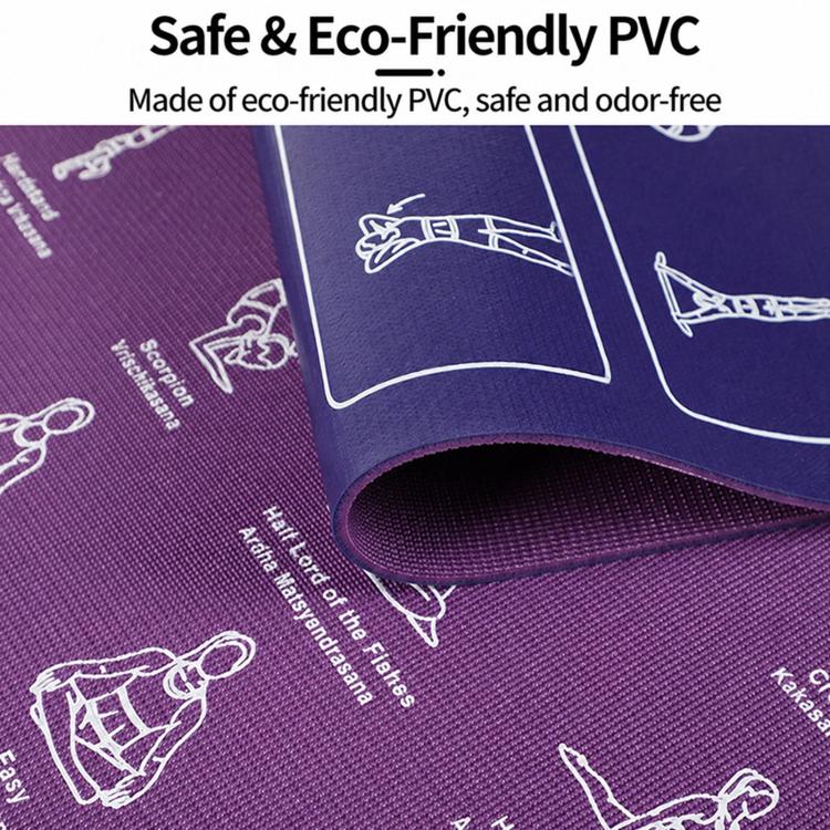 PVC Double-Sided Printed Fitness Training Non-slip Yoga Mat, 4mm