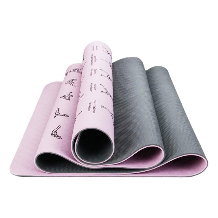 Double-Sided Non-slip Professional Silent Fitness Training Yoga Mat, 6mm