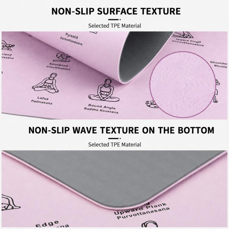 Double-Sided Non-slip Professional Silent Fitness Training Yoga Mat, 6mm