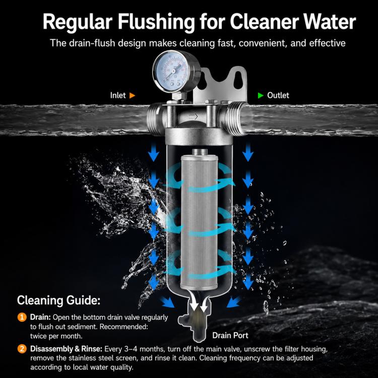 304 Stainless Steel Whole House Pre-Filter Water Purifier, 25-ton Clamp with 1.5 inch, 25-ton Clamp with 1 inch, 25-ton Clamp with 2 inch, 4-ton 1 inch Threaded Screw, 4-ton Threaded 4-point, 4-ton Threaded 6-point, 8-ton 1 inch Threaded Screw         ...
