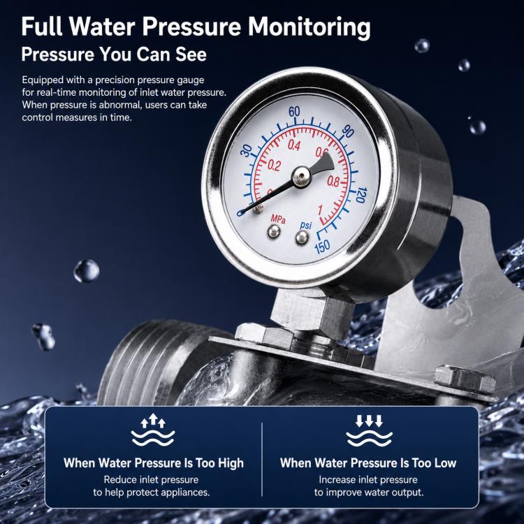 304 Stainless Steel Whole House Pre-Filter Water Purifier, 25-ton Clamp with 1.5 inch, 25-ton Clamp with 1 inch, 25-ton Clamp with 2 inch, 4-ton 1 inch Threaded Screw, 4-ton Threaded 4-point, 4-ton Threaded 6-point, 8-ton 1 inch Threaded Screw         ...