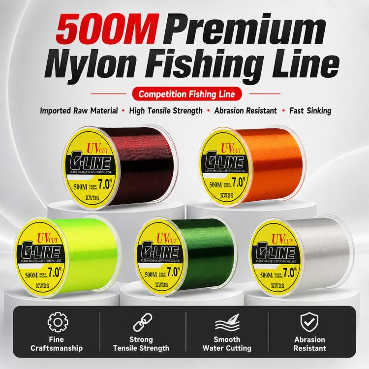 500m High Strength Nylon Monofilament Fishing Main Line, 0.8#, 1.0#, 1.2#, 1.5#, 2.0#, 2.5#, 3.0#, 3.5#, 4.0#