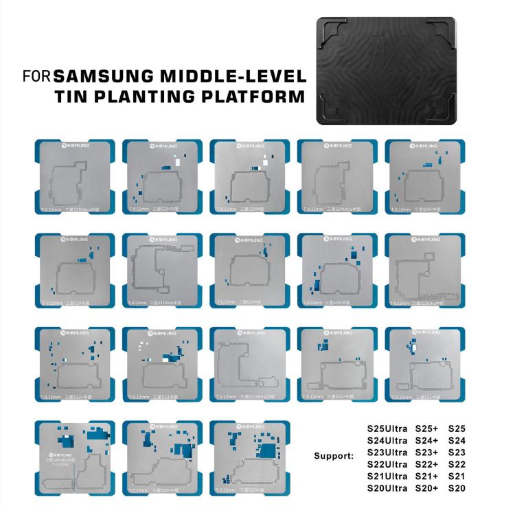 MIJING Z23 Middle-Level Tin-Planting BGA Reballing Platform Set, For Galaxy S25 5G, For Samsung Universal Base, For Galaxy S25+ 5G, For Galaxy S25 Ultra 5G, For Galaxy S24 Ultra 5G, For Galaxy S24+ 5G, For Galaxy S24 5G, For Galaxy S23 Ultra 5G        ...