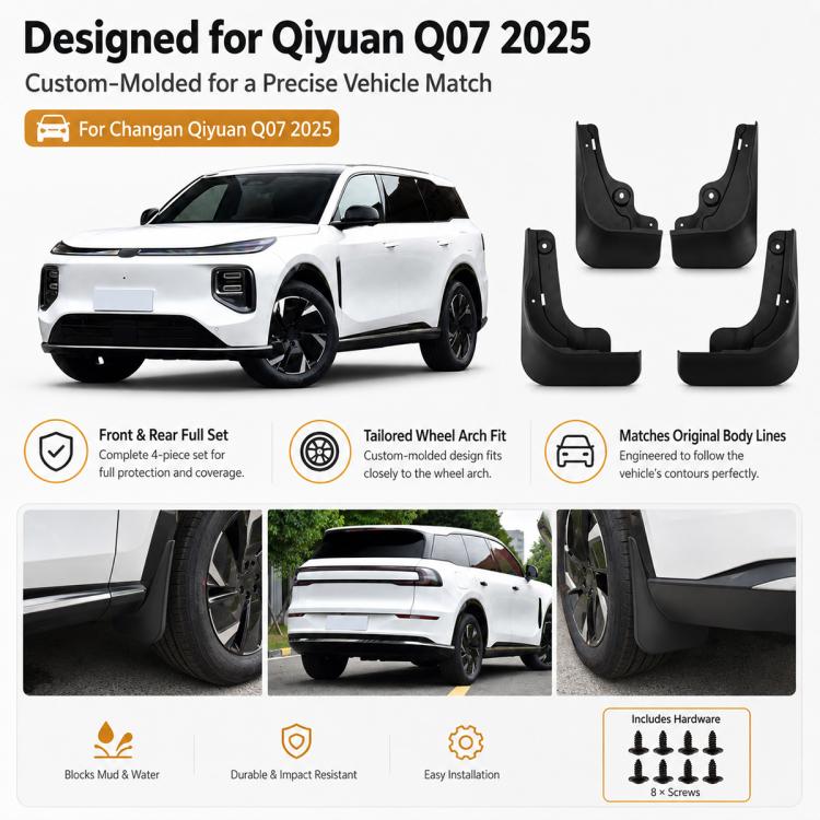 4pcs/Set Car Wheel Splash Flaps Fender Guard, For Changan NEVO Q07 2025