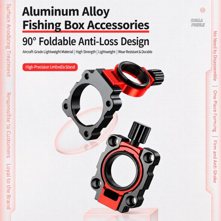 1 Pair Aluminum Alloy Foldable Umbrella Holder Mount Wind Resistant for Fishing Box