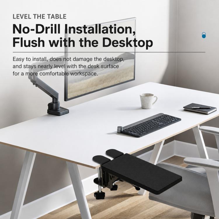 No-Drill Clamp-On Desktop Extension Tray Board Support Bracket, Regular Folding Style, Large Clip Folding Style, Regular Slide Rail Style, Adjustable Slide Rail Style, Rotatable Slide Rail Style, Drawer Clip Folding Style
