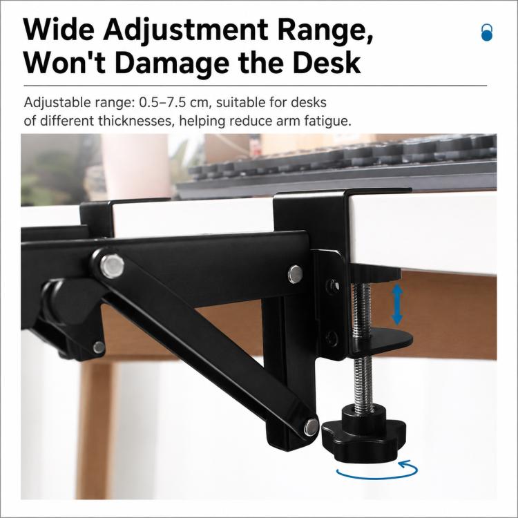 No-Drill Clamp-On Desktop Extension Tray Board Support Bracket, Regular Folding Style, Large Clip Folding Style, Regular Slide Rail Style, Adjustable Slide Rail Style, Rotatable Slide Rail Style, Drawer Clip Folding Style