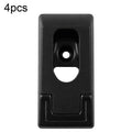4pcs/Pack Thickened Closet Rod Support Brackets, Wardrobe Clothes Rail End Holders, Cold-Rolled Steel, Zinc Alloy