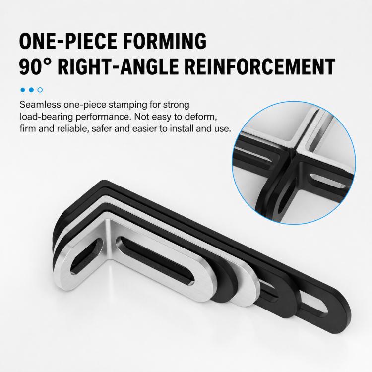 2pcs/Pack Stainless Steel L-Shaped Long Slot Holes Corner Braces Connector, 32x47x19mm, 32x63x19mm, 32x78x19mm, 32x99x19mm, 32x118x19mm