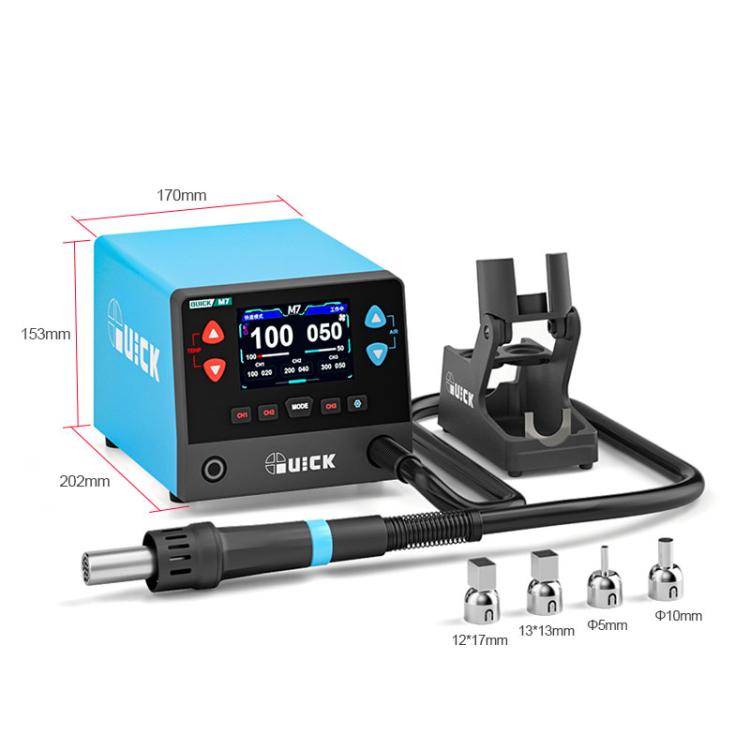 QUICK M7 1000W 9-Channel HD Digital Display Intelligent Hot Air Gun Desoldering Station, EU Plug, AU Plug, UK Plug, US Plug