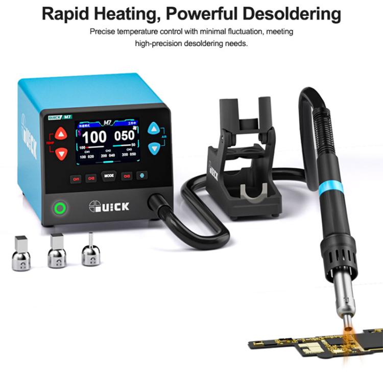 QUICK M7 1000W 9-Channel HD Digital Display Intelligent Hot Air Gun Desoldering Station, EU Plug, AU Plug, UK Plug, US Plug