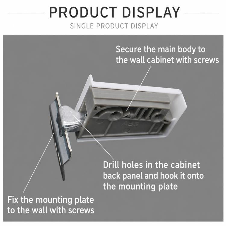 2pcs/Pack Heavy-Duty Cabinet Hanger Bracket Adjustable Wall Cabinet Parts, Grey Without Cover Style, Yellow Without Cover Style, Yellow With Cover Style